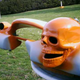 Image for article titled Dodge Neon With Skull On Dash Frightens In Unintended Way